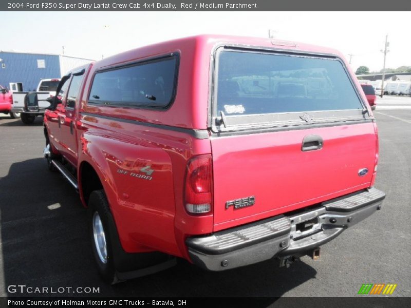 Red / Medium Parchment 2004 Ford F350 Super Duty Lariat Crew Cab 4x4 Dually