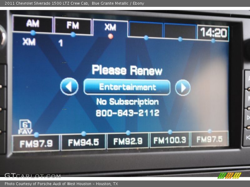 Blue Granite Metallic / Ebony 2011 Chevrolet Silverado 1500 LTZ Crew Cab