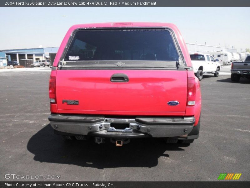 Red / Medium Parchment 2004 Ford F350 Super Duty Lariat Crew Cab 4x4 Dually