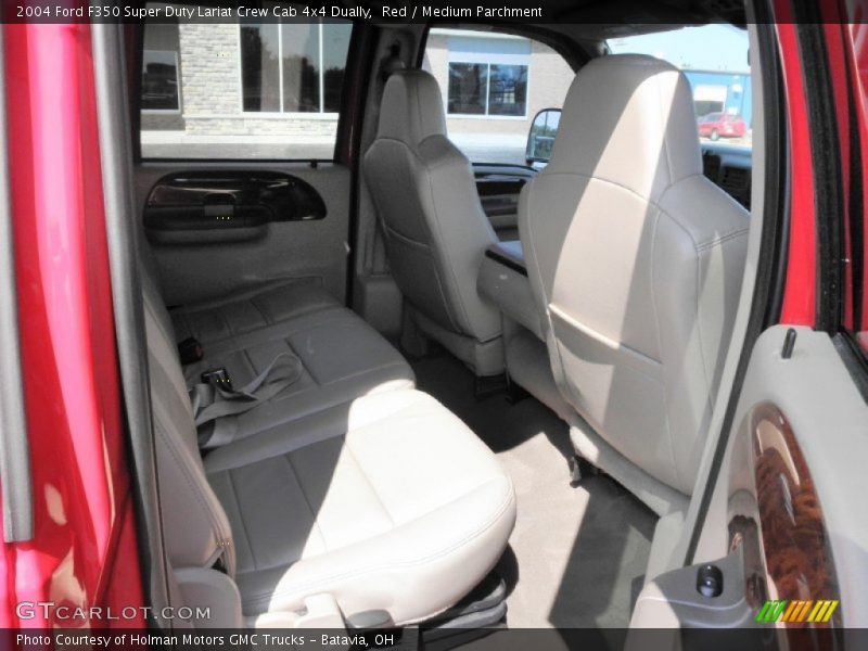Red / Medium Parchment 2004 Ford F350 Super Duty Lariat Crew Cab 4x4 Dually