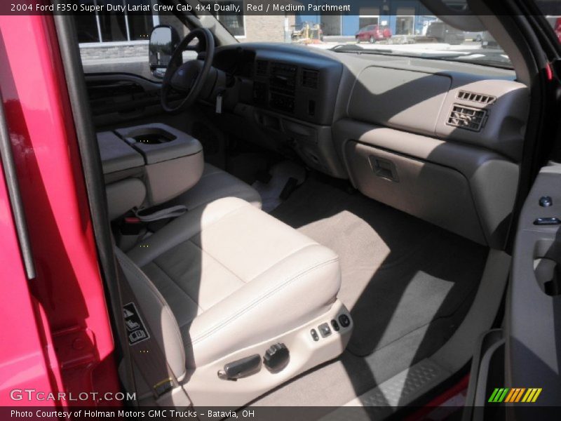 Red / Medium Parchment 2004 Ford F350 Super Duty Lariat Crew Cab 4x4 Dually
