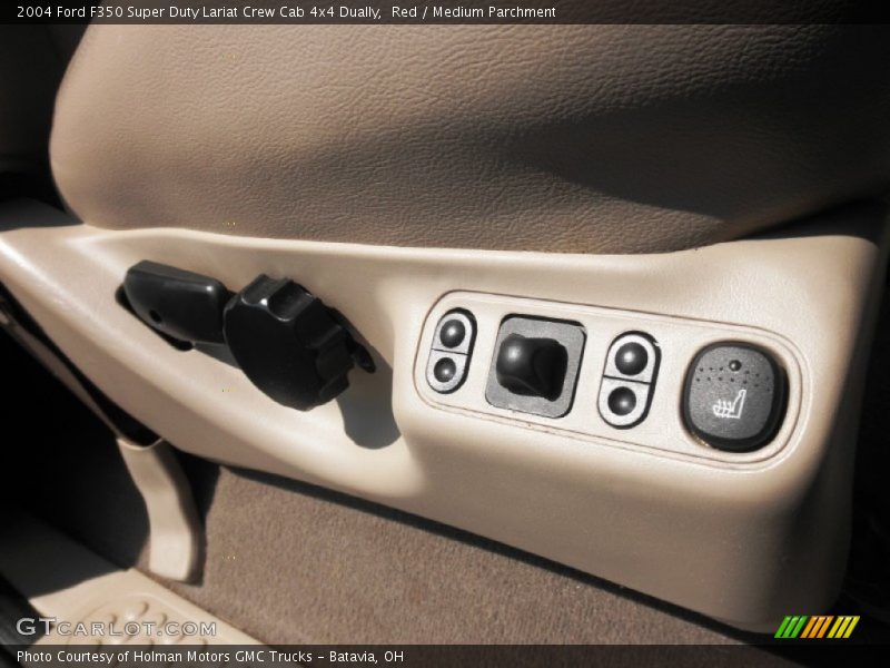 Red / Medium Parchment 2004 Ford F350 Super Duty Lariat Crew Cab 4x4 Dually