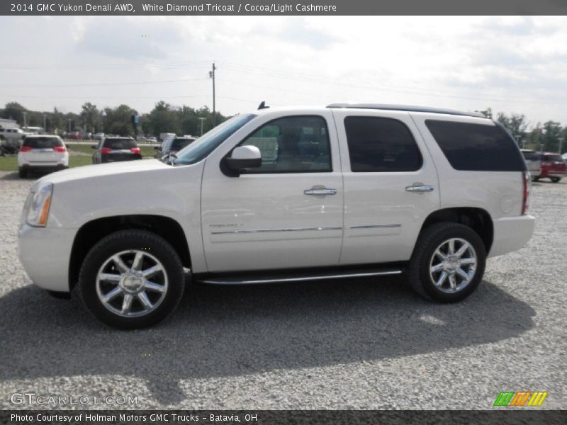 White Diamond Tricoat / Cocoa/Light Cashmere 2014 GMC Yukon Denali AWD