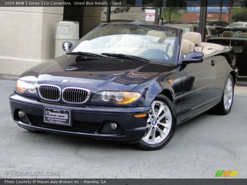 Orient Blue Metallic / Sand 2004 BMW 3 Series 330i Convertible