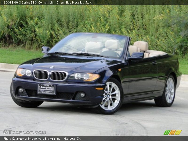 Orient Blue Metallic / Sand 2004 BMW 3 Series 330i Convertible