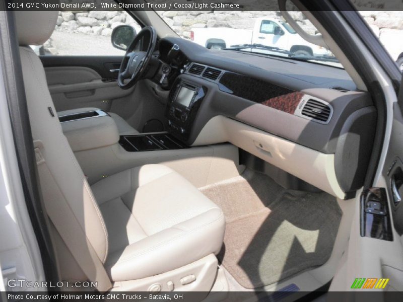 White Diamond Tricoat / Cocoa/Light Cashmere 2014 GMC Yukon Denali AWD