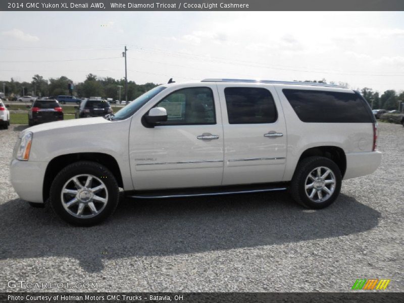 White Diamond Tricoat / Cocoa/Light Cashmere 2014 GMC Yukon XL Denali AWD