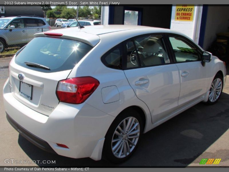 Satin White Pearl / Ivory 2012 Subaru Impreza 2.0i Premium 5 Door