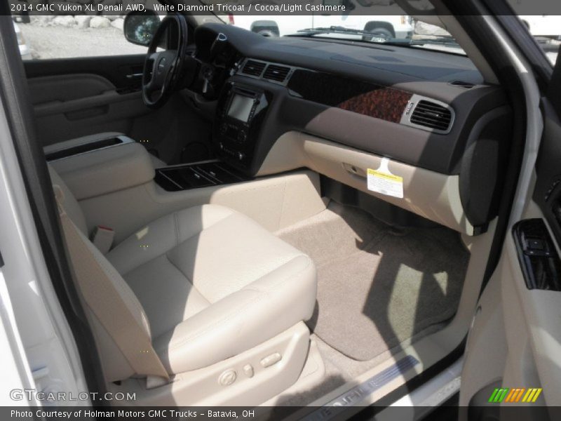 White Diamond Tricoat / Cocoa/Light Cashmere 2014 GMC Yukon XL Denali AWD