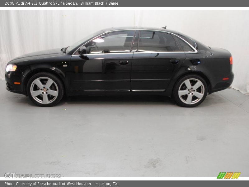 Brilliant Black / Beige 2008 Audi A4 3.2 Quattro S-Line Sedan