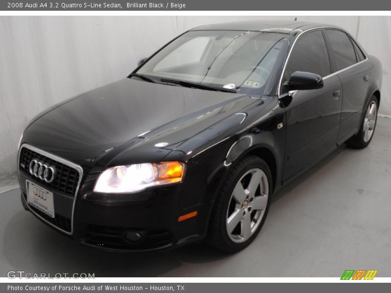 Brilliant Black / Beige 2008 Audi A4 3.2 Quattro S-Line Sedan