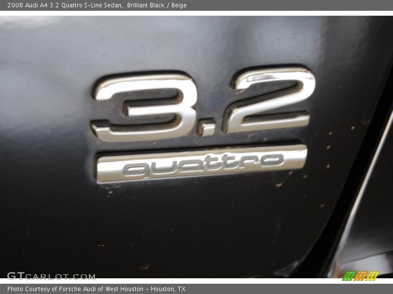 Brilliant Black / Beige 2008 Audi A4 3.2 Quattro S-Line Sedan