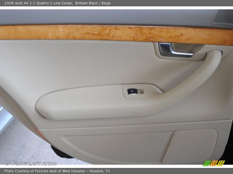Brilliant Black / Beige 2008 Audi A4 3.2 Quattro S-Line Sedan