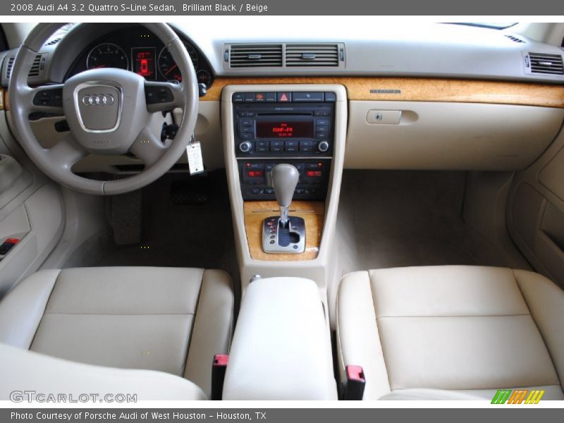 Brilliant Black / Beige 2008 Audi A4 3.2 Quattro S-Line Sedan