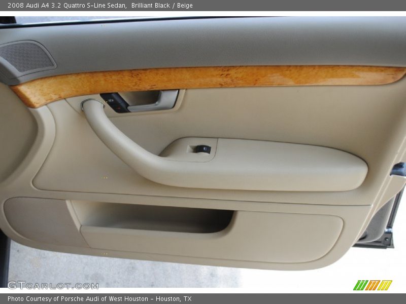 Brilliant Black / Beige 2008 Audi A4 3.2 Quattro S-Line Sedan