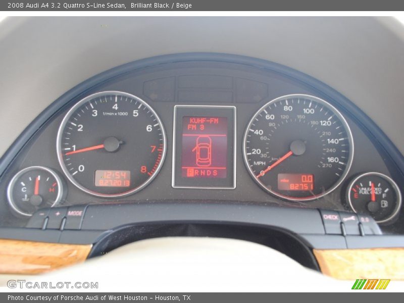 Brilliant Black / Beige 2008 Audi A4 3.2 Quattro S-Line Sedan