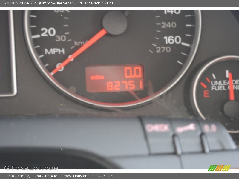 Brilliant Black / Beige 2008 Audi A4 3.2 Quattro S-Line Sedan