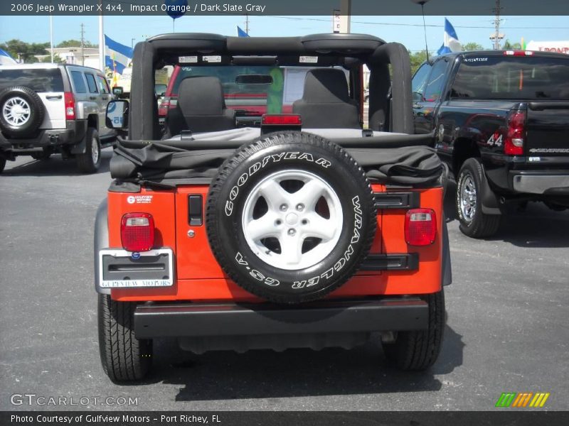 Impact Orange / Dark Slate Gray 2006 Jeep Wrangler X 4x4