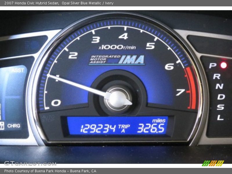 Opal Silver Blue Metallic / Ivory 2007 Honda Civic Hybrid Sedan