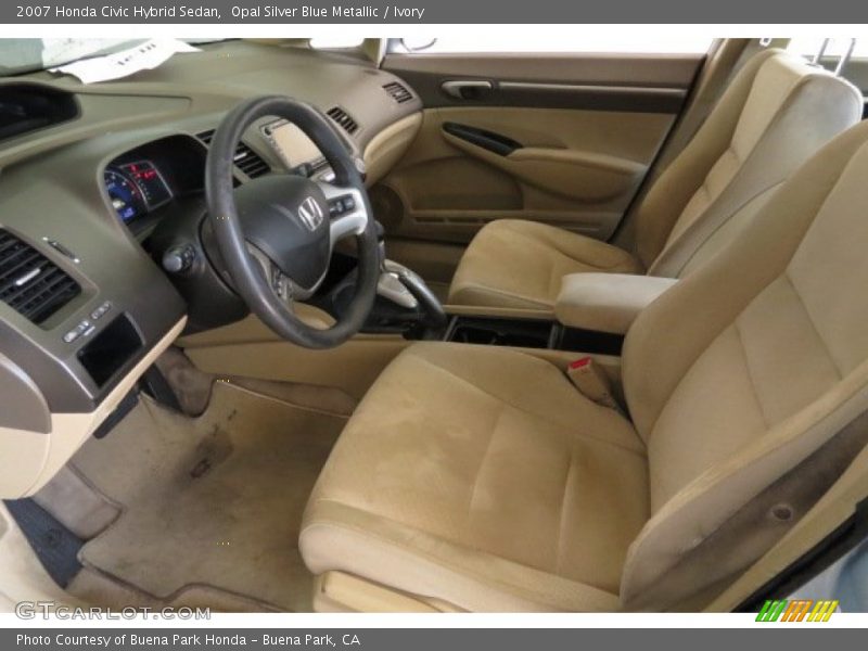Opal Silver Blue Metallic / Ivory 2007 Honda Civic Hybrid Sedan