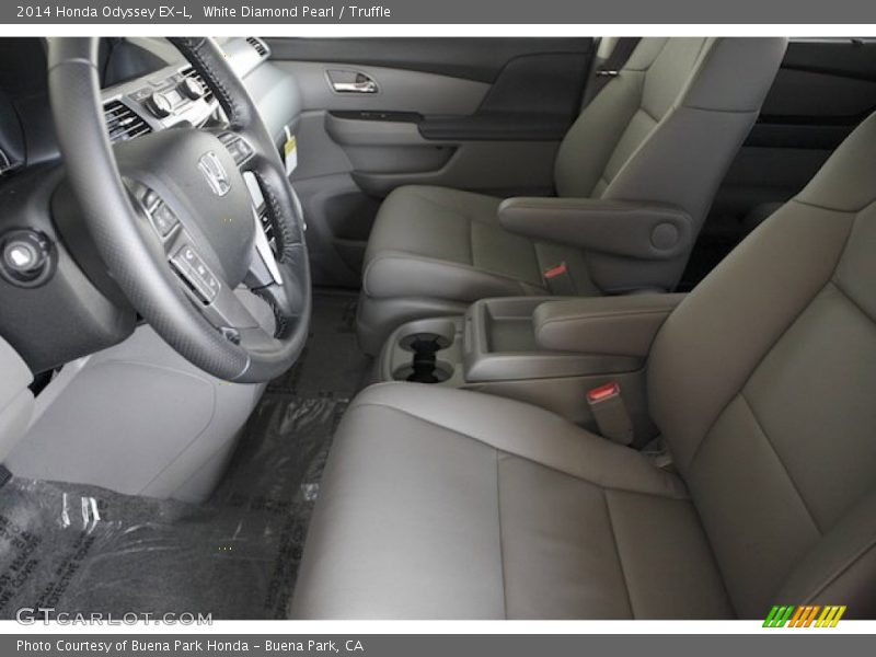 White Diamond Pearl / Truffle 2014 Honda Odyssey EX-L