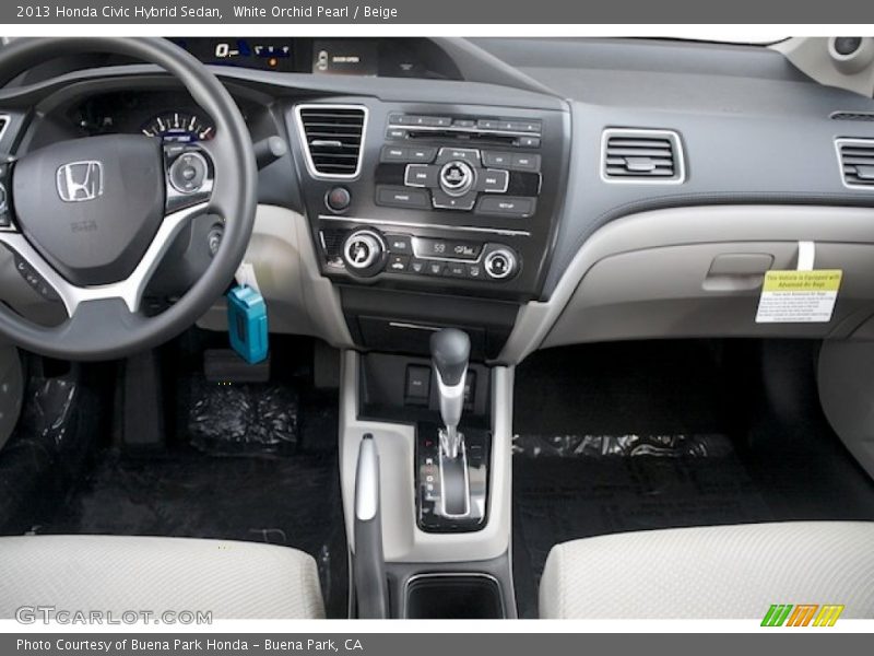 Dashboard of 2013 Civic Hybrid Sedan