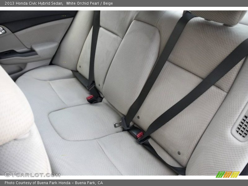 White Orchid Pearl / Beige 2013 Honda Civic Hybrid Sedan