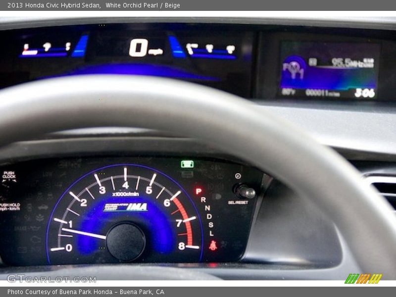  2013 Civic Hybrid Sedan Hybrid Sedan Gauges