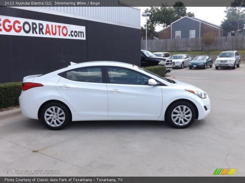 Shimmering White / Beige 2013 Hyundai Elantra GLS