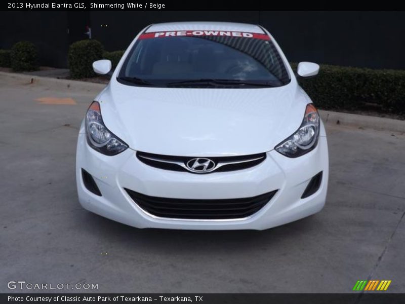 Shimmering White / Beige 2013 Hyundai Elantra GLS