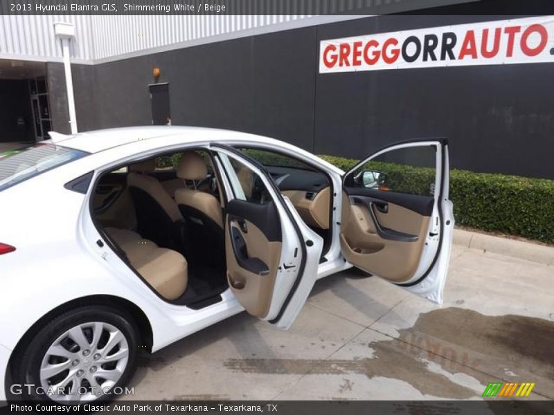 Shimmering White / Beige 2013 Hyundai Elantra GLS