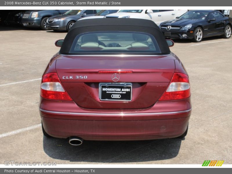 Storm Red Metallic / Stone 2008 Mercedes-Benz CLK 350 Cabriolet