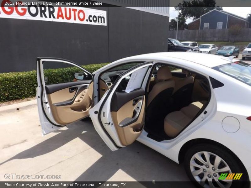 Shimmering White / Beige 2013 Hyundai Elantra GLS
