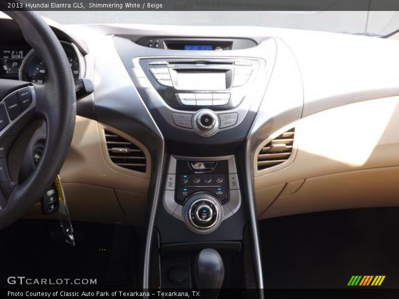 Shimmering White / Beige 2013 Hyundai Elantra GLS