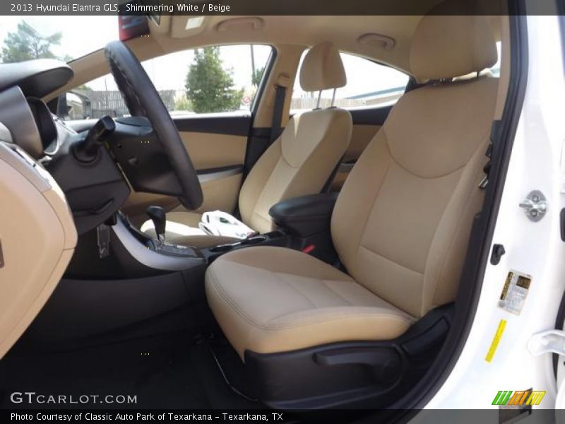 Shimmering White / Beige 2013 Hyundai Elantra GLS