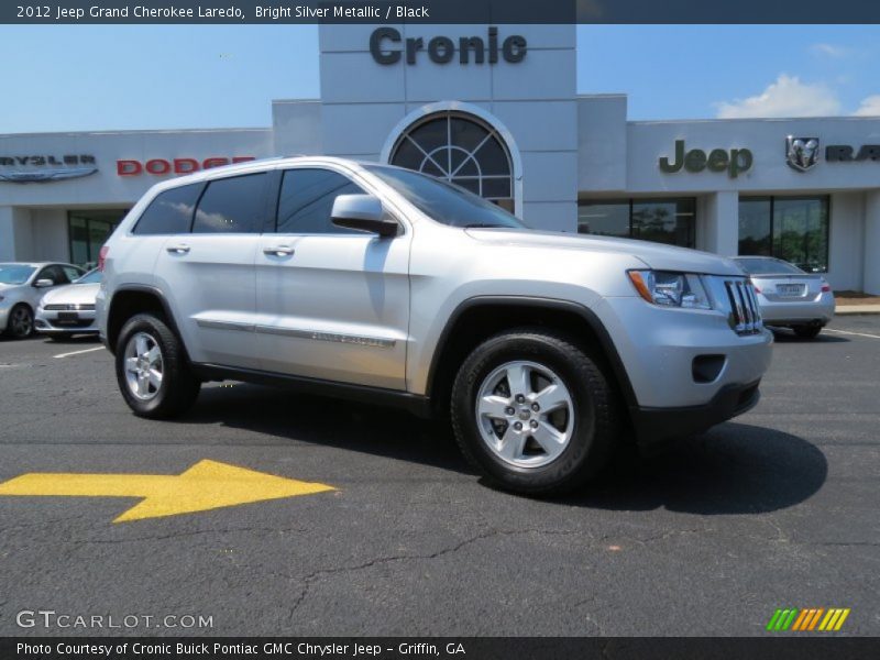 Bright Silver Metallic / Black 2012 Jeep Grand Cherokee Laredo