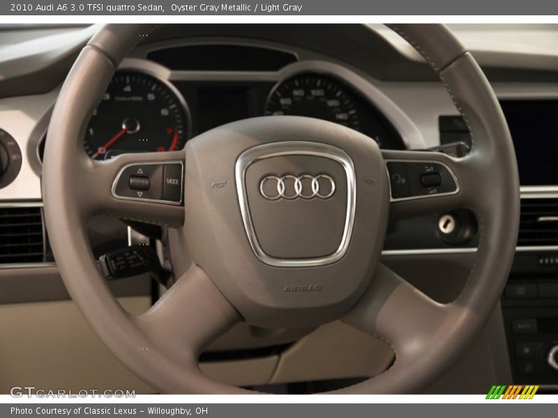 Oyster Gray Metallic / Light Gray 2010 Audi A6 3.0 TFSI quattro Sedan