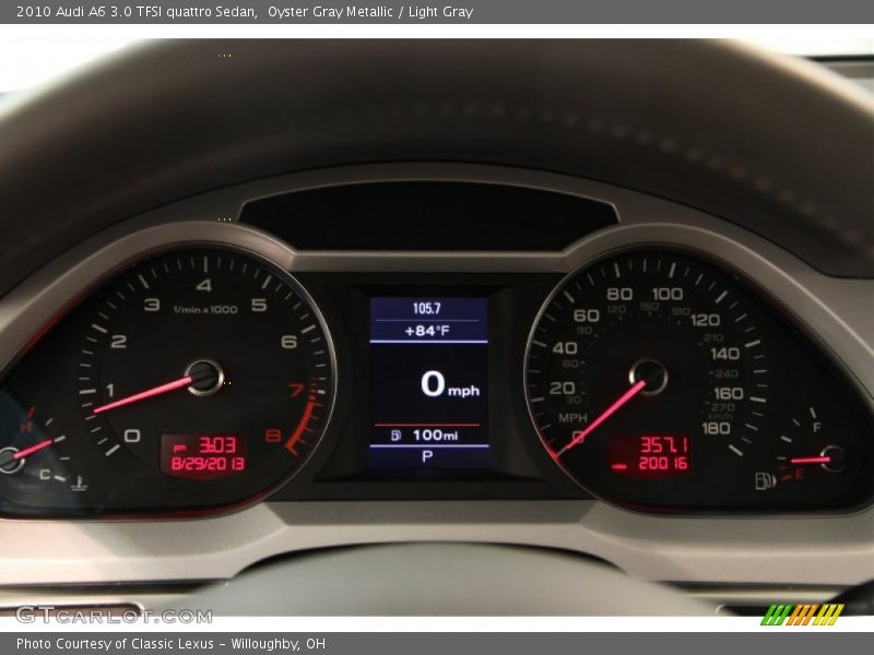 Oyster Gray Metallic / Light Gray 2010 Audi A6 3.0 TFSI quattro Sedan