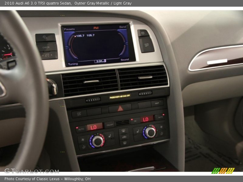 Oyster Gray Metallic / Light Gray 2010 Audi A6 3.0 TFSI quattro Sedan