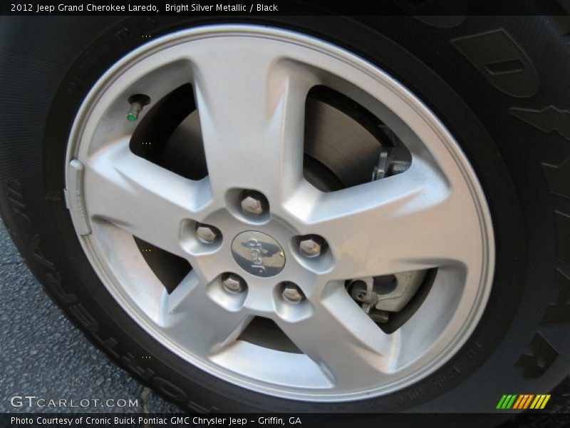 Bright Silver Metallic / Black 2012 Jeep Grand Cherokee Laredo