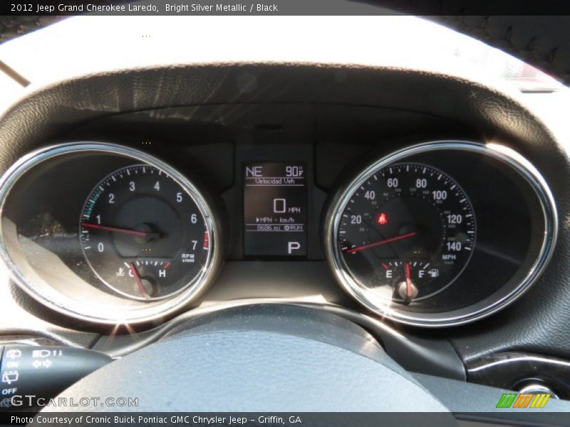 Bright Silver Metallic / Black 2012 Jeep Grand Cherokee Laredo
