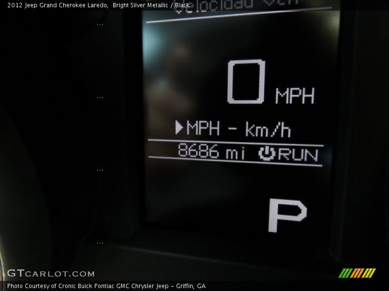 Bright Silver Metallic / Black 2012 Jeep Grand Cherokee Laredo