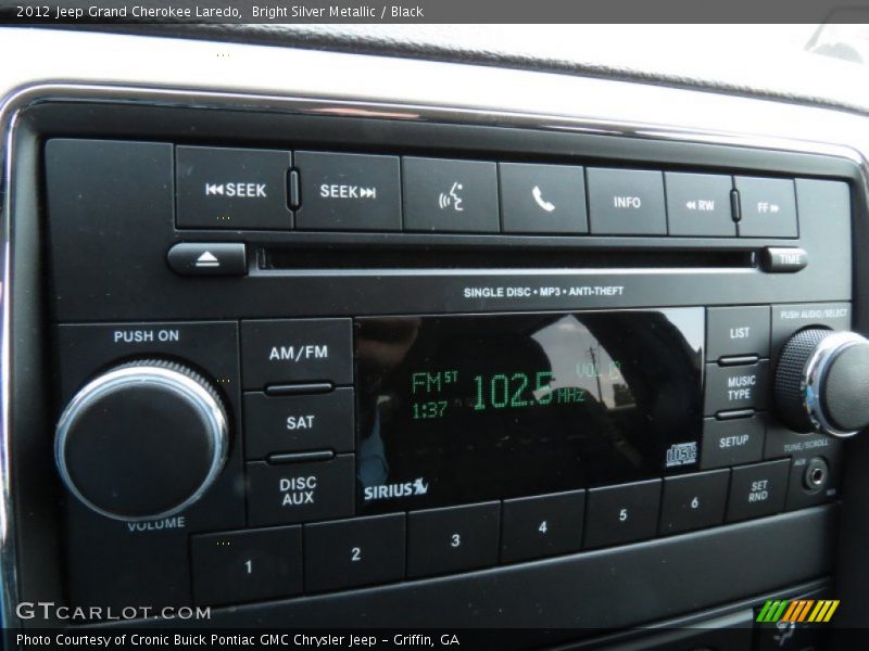 Bright Silver Metallic / Black 2012 Jeep Grand Cherokee Laredo