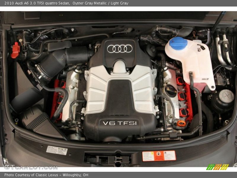Oyster Gray Metallic / Light Gray 2010 Audi A6 3.0 TFSI quattro Sedan