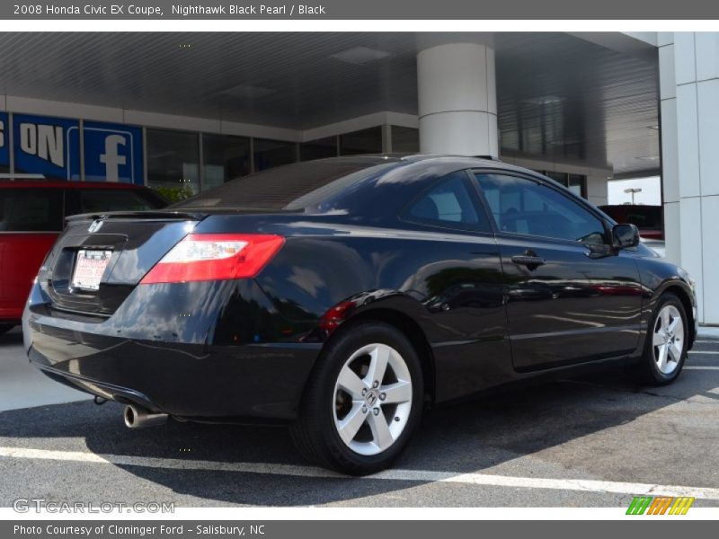 Nighthawk Black Pearl / Black 2008 Honda Civic EX Coupe