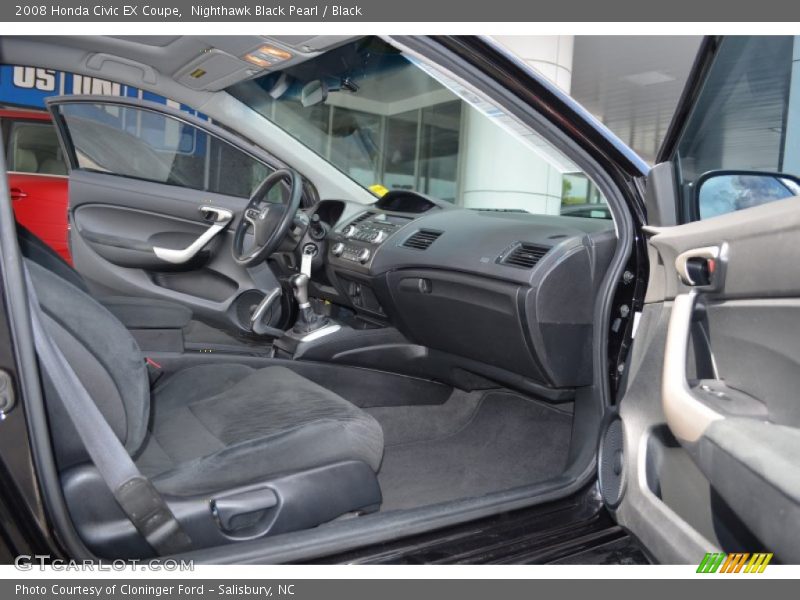 Nighthawk Black Pearl / Black 2008 Honda Civic EX Coupe