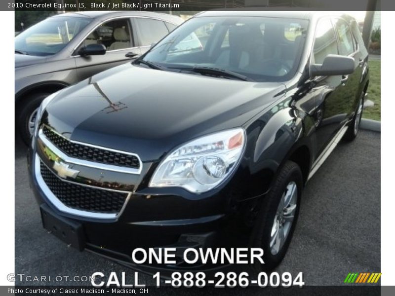 Black / Jet Black/Light Titanium 2010 Chevrolet Equinox LS