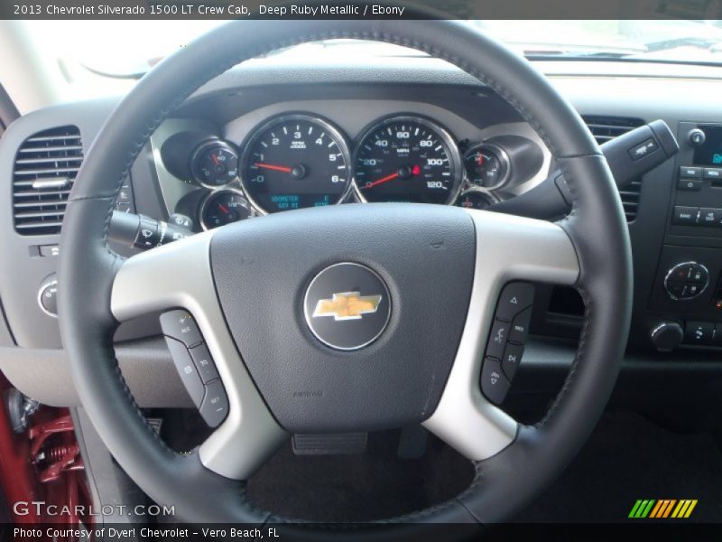 Deep Ruby Metallic / Ebony 2013 Chevrolet Silverado 1500 LT Crew Cab
