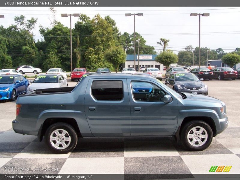 Steel Blue Metallic / Gray 2008 Honda Ridgeline RTL