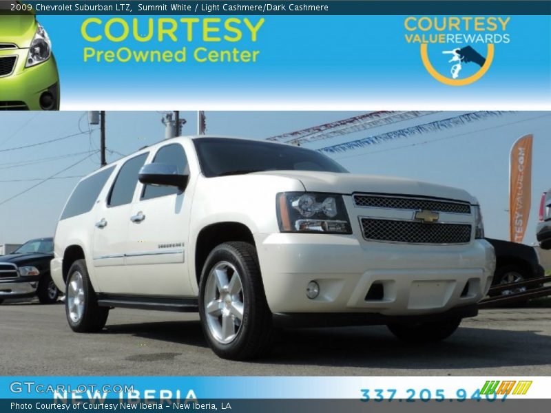 Summit White / Light Cashmere/Dark Cashmere 2009 Chevrolet Suburban LTZ